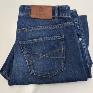 Brunello Cucinelli Dark Blue Straight Men's Jeans